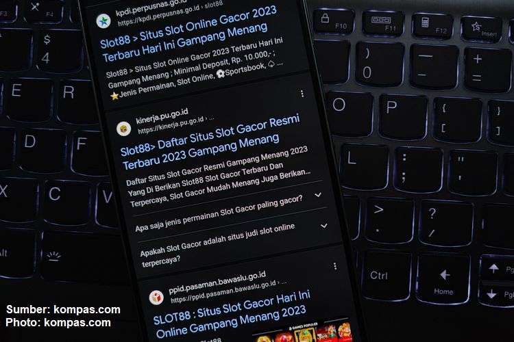 Iklan judi online di situs pemerintah